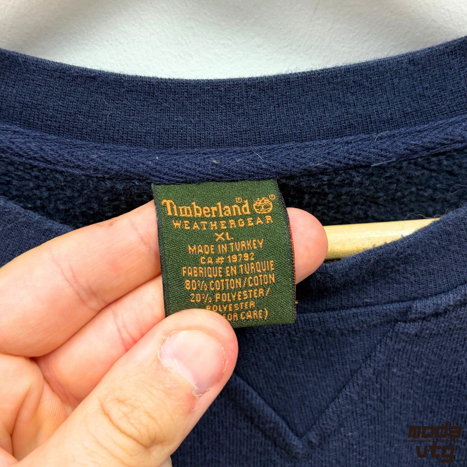 Vintage 90s Timberland Sweatshirt Navy Large Retro