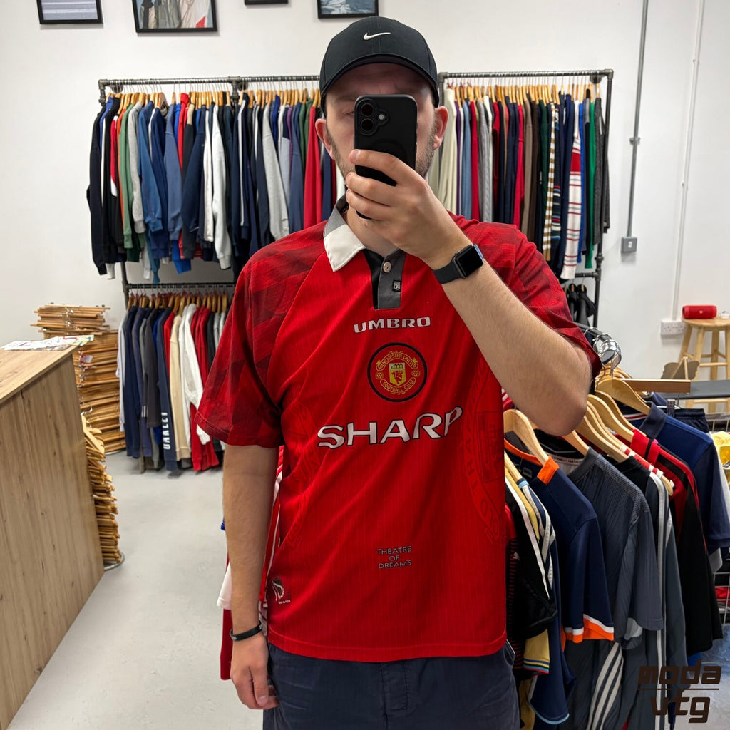 Vintage 1996/98 Manchester United Jersey Red XL Retro Unisex Umbro