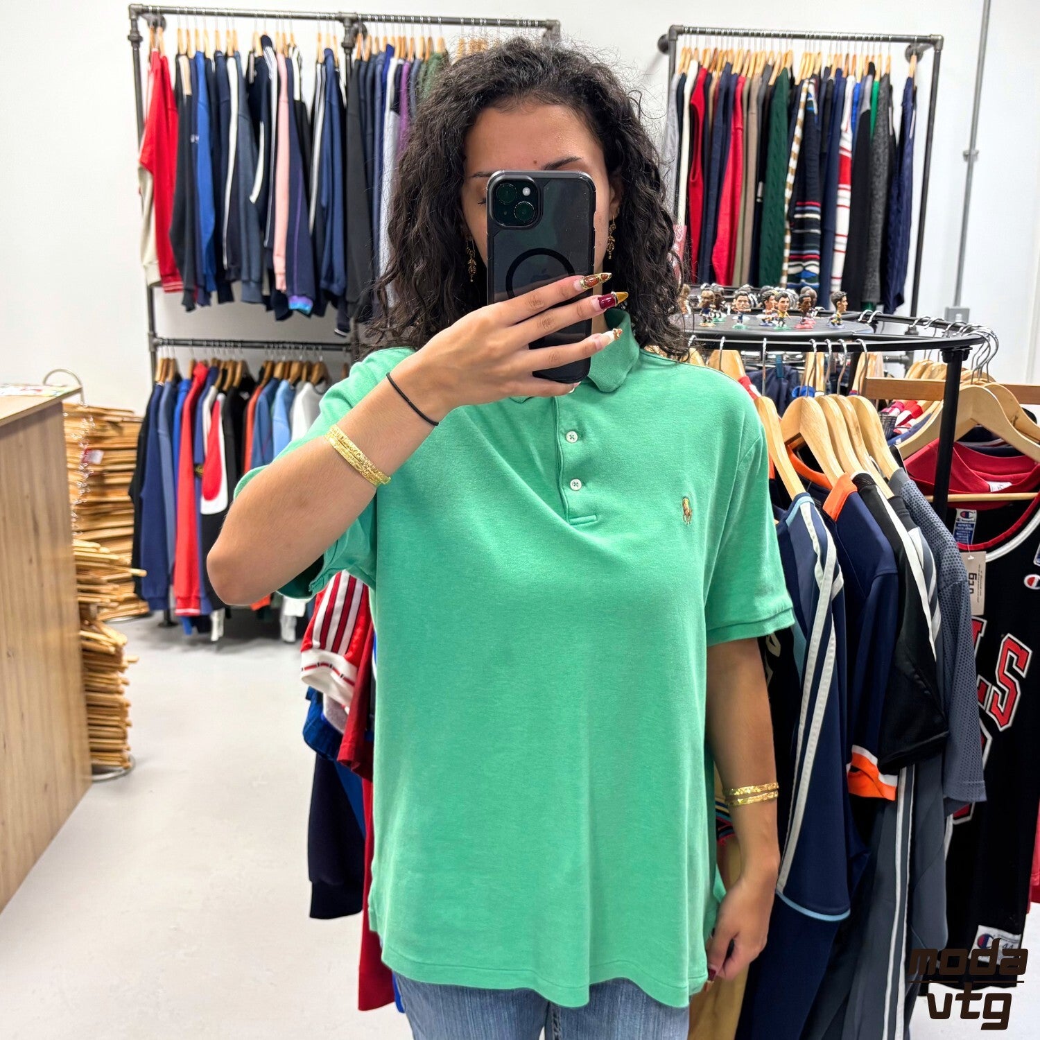 Vintage Y2K Ralph Lauren Polo Green Medium Retro Summer Unisex