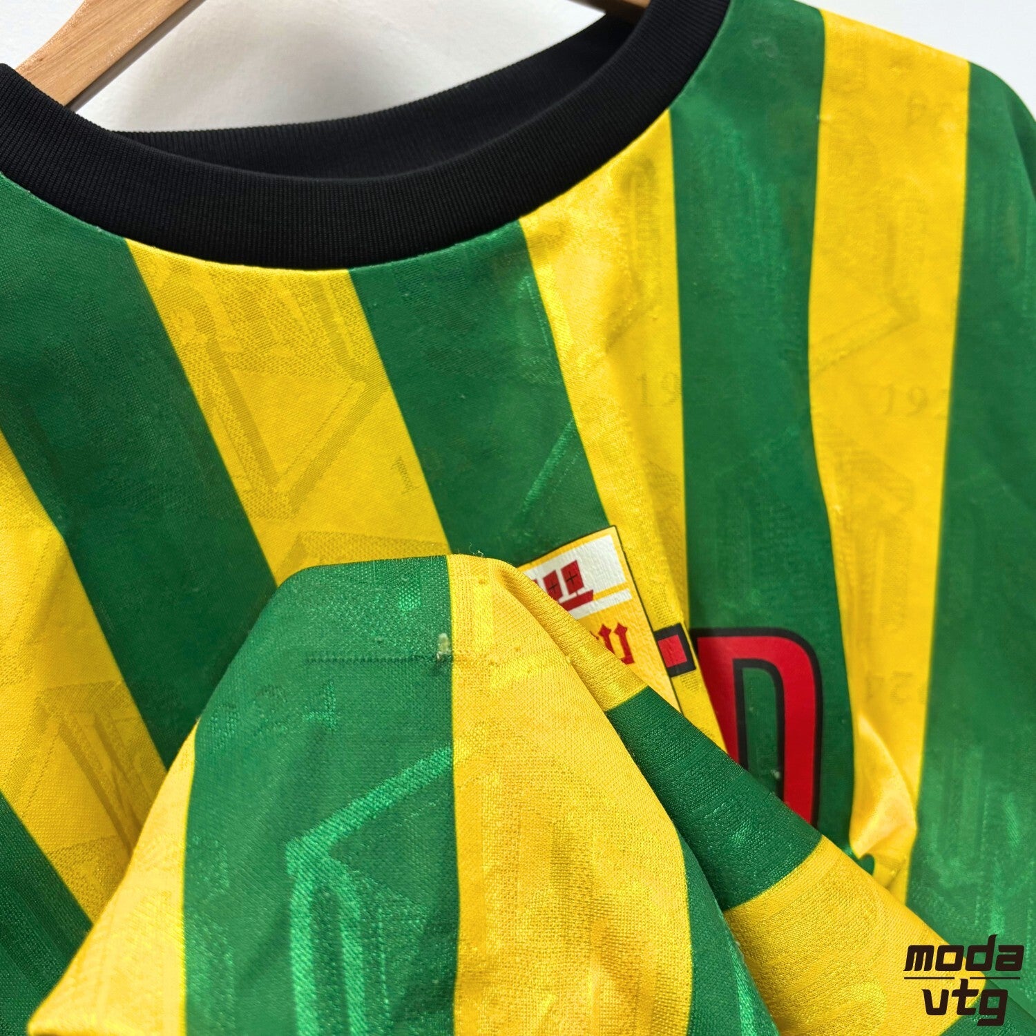 Manchester United Umbro Training Shirt Yellow Green Large Vintage 1992 93 Retro