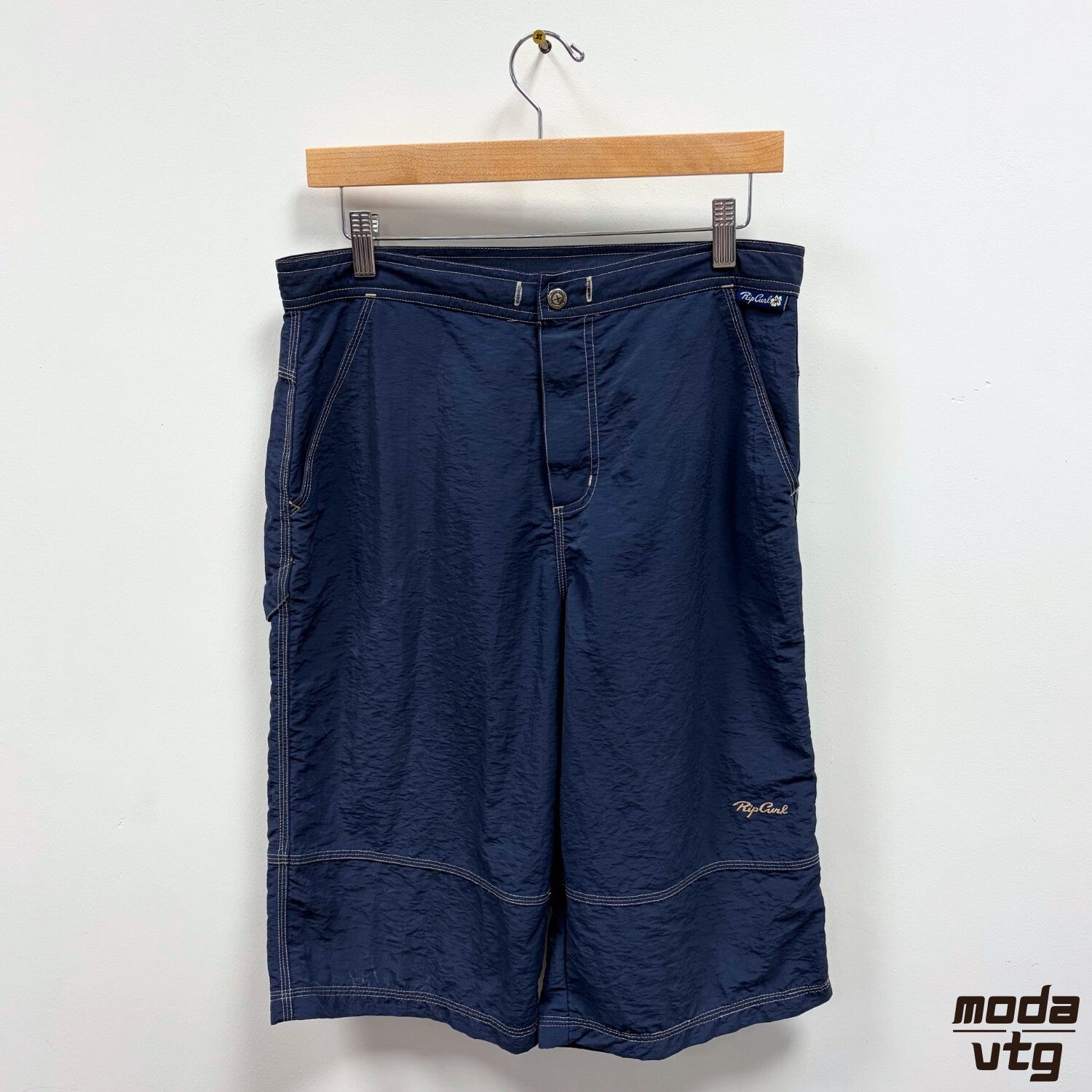 Vintage Y2K Rip Curl Shorts Navy Medium Retro Suftwear Baggy