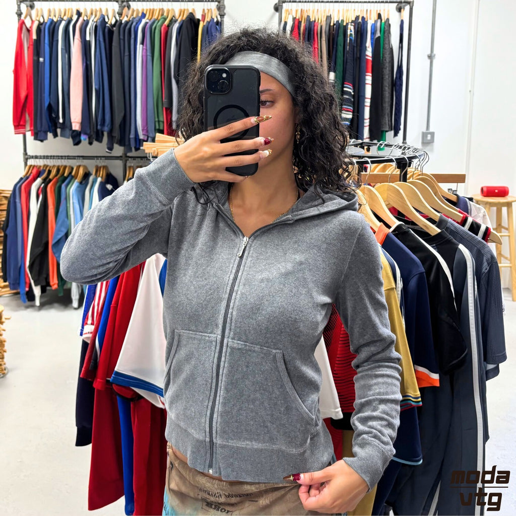 Vintage Y2K Juicy Couture Hoodie Grey Women’s Small Retro