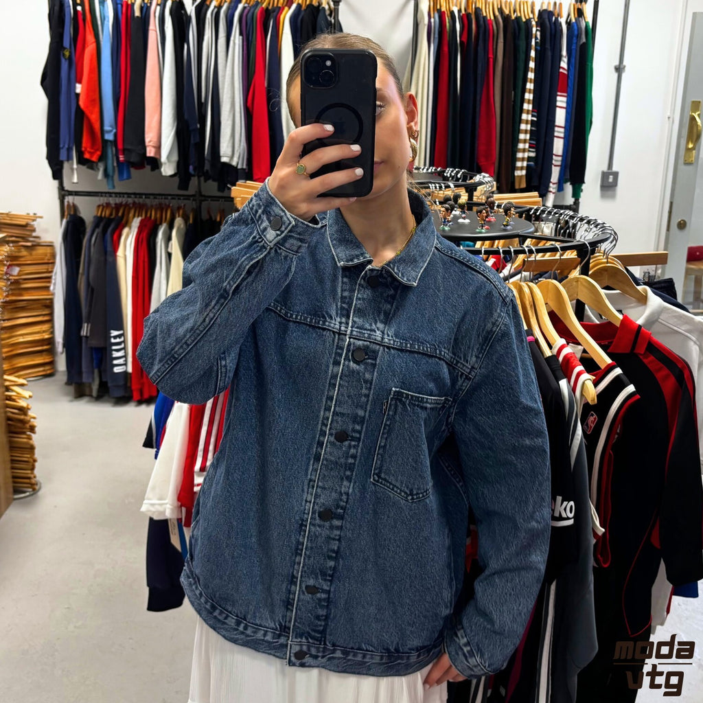 Vintage Y2K Levi’s Denim Jacket Navy Medium Unisex Retro