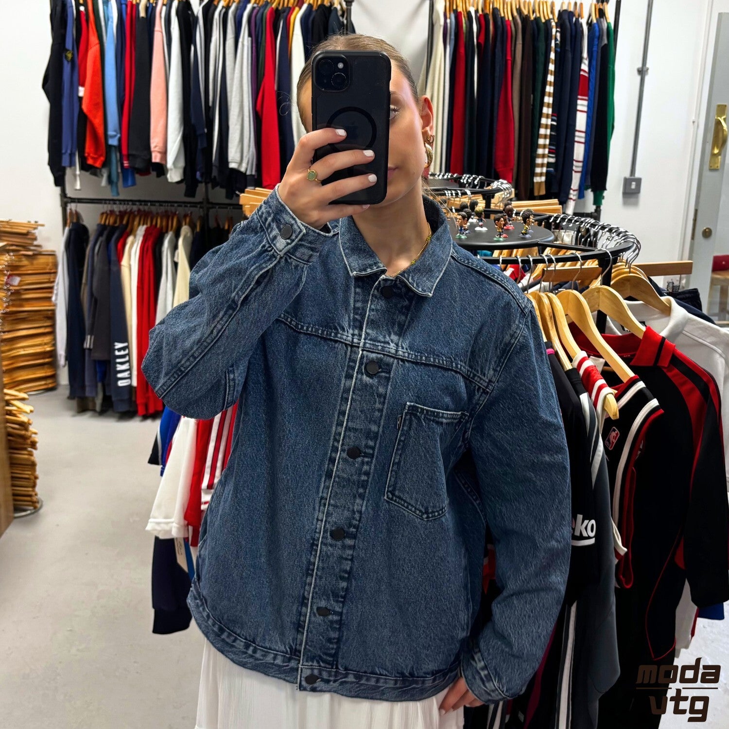 Vintage Y2K Levi’s Denim Jacket Navy Medium Unisex Retro