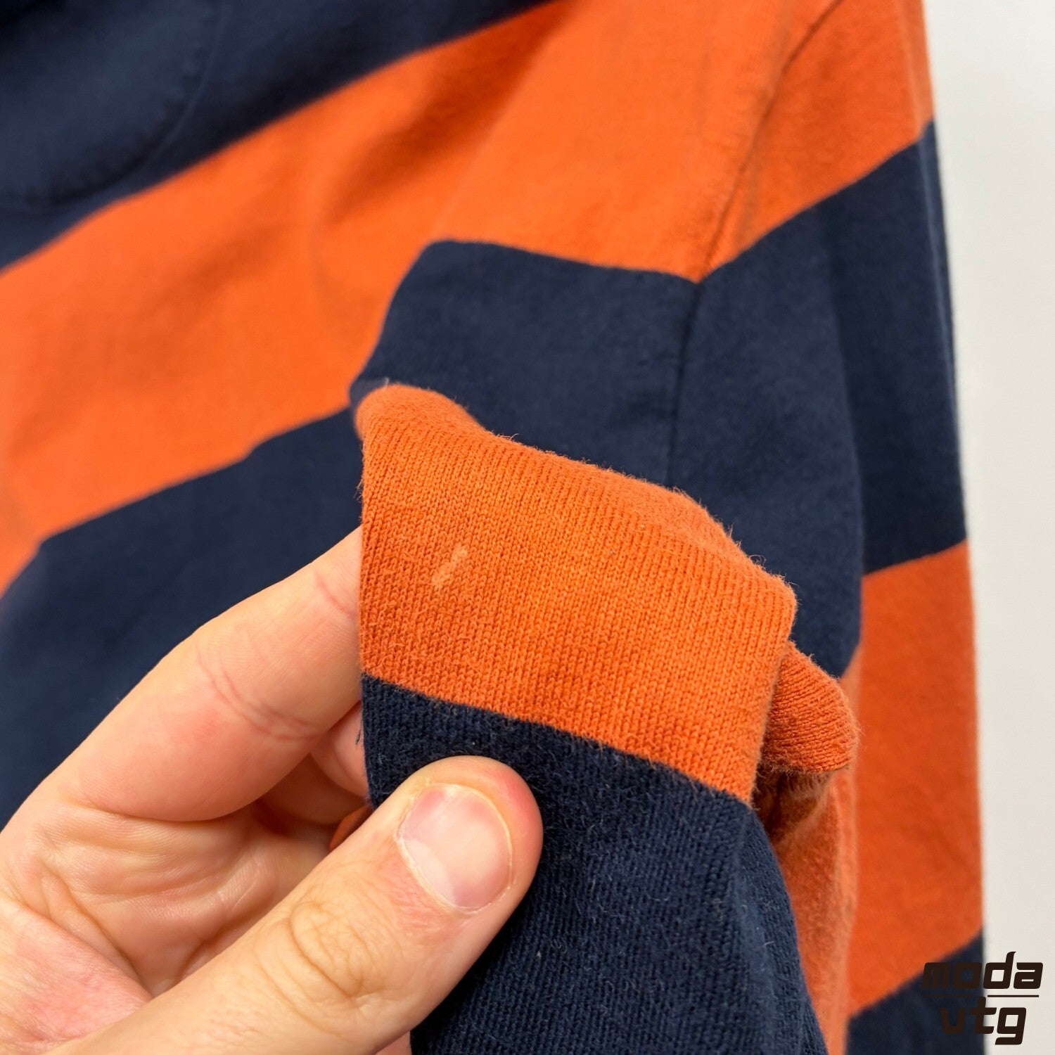 Vintage Y2K GANT Rugby Polo Navy Large Retro Unisex Striped