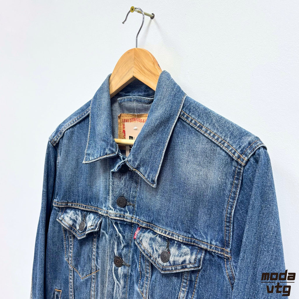 Levis Denim Jacket Blue Small Trucker Vintage Y2K Retro Workwear Unisex