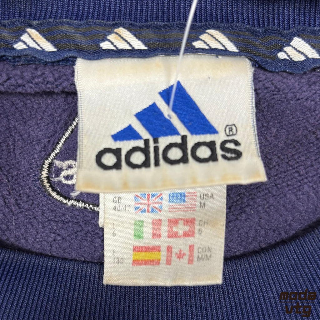Vintage 90s Adidas Sweatshirt Navy Large Retro Unisex