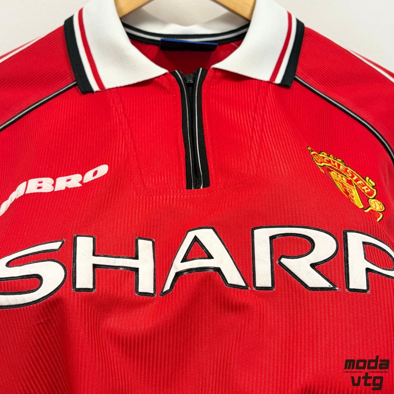Manchester United Umbro Home Shirt Red Medium Vintage 1998 Treble Retro Football