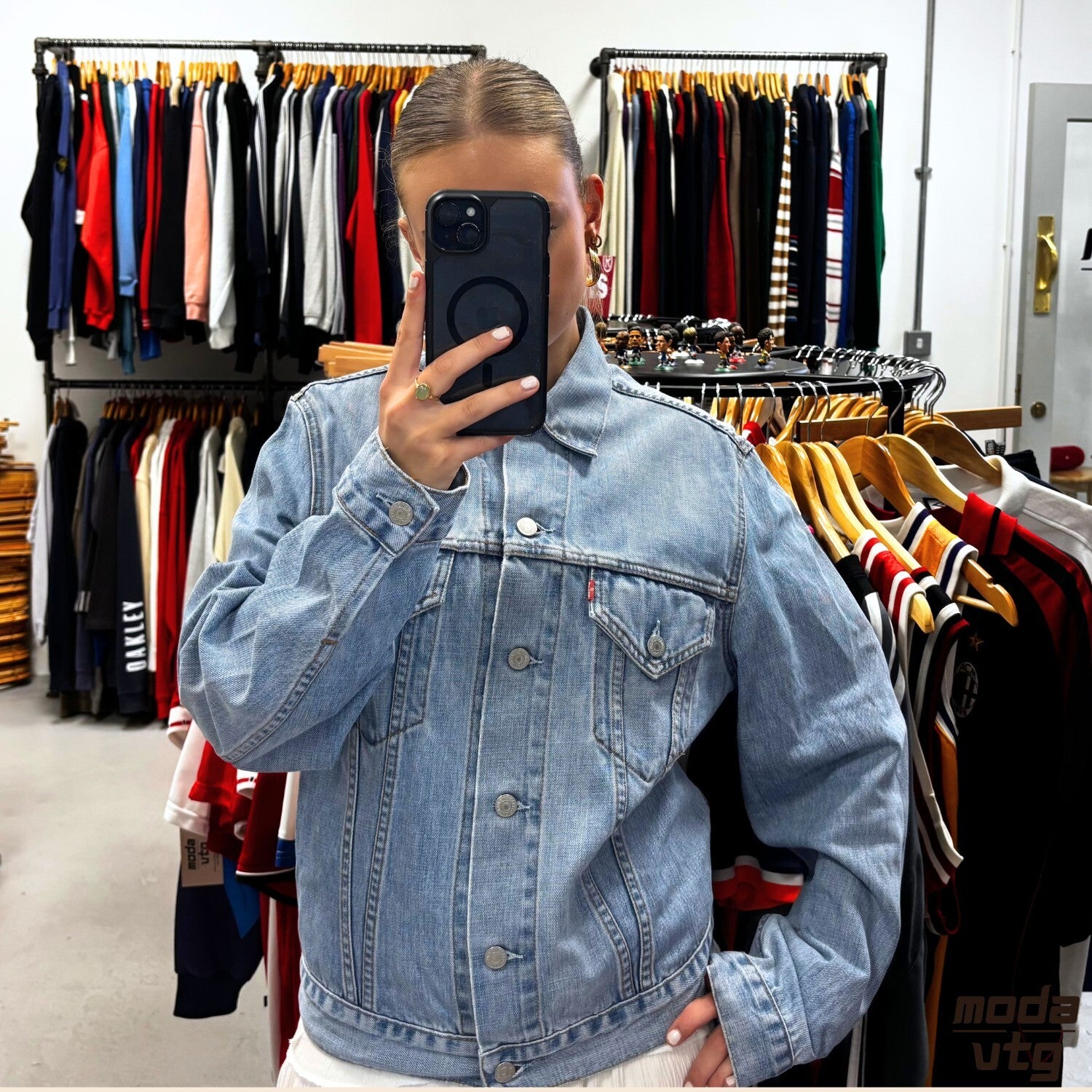 Vintage Y2K Levi’s Denim Jacket Blue Small Unisex Retro