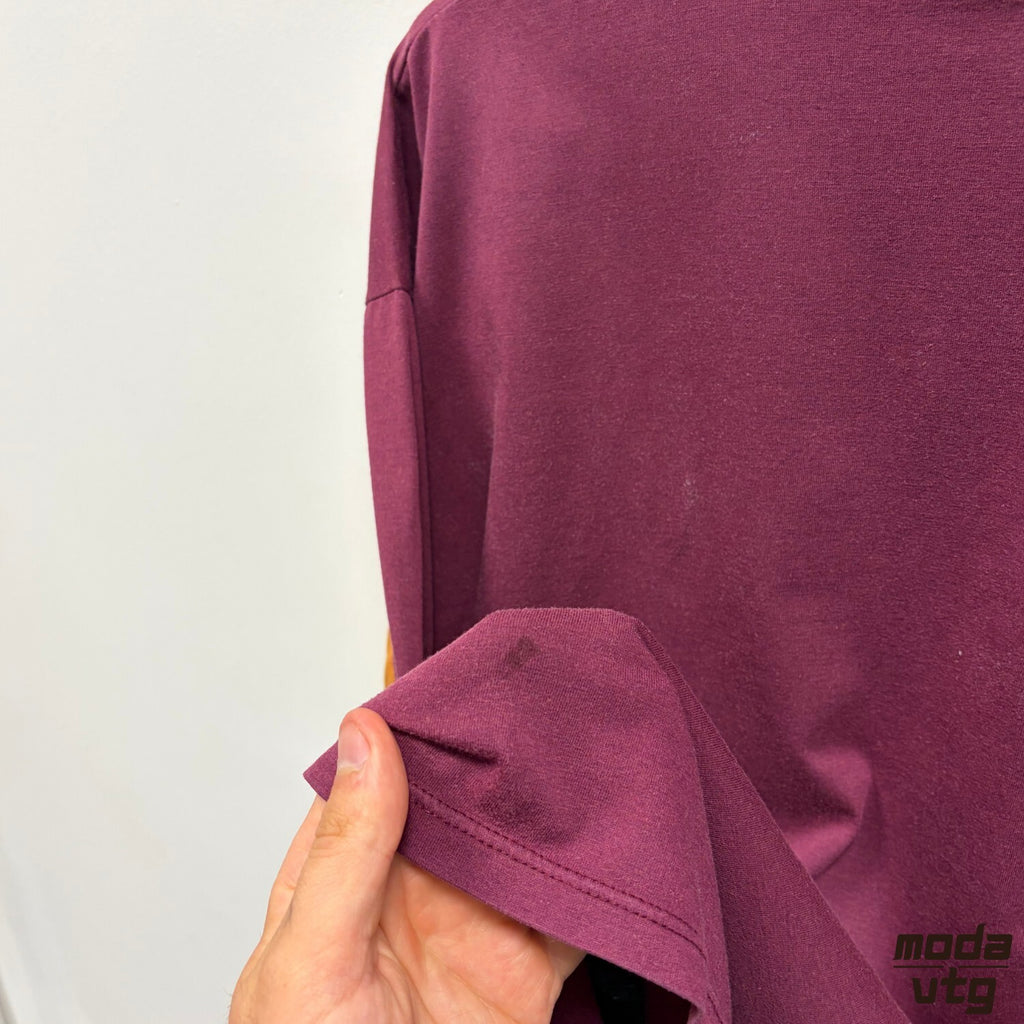 Vintage 90s Adidas T-Shirt Burgundy XL Retro