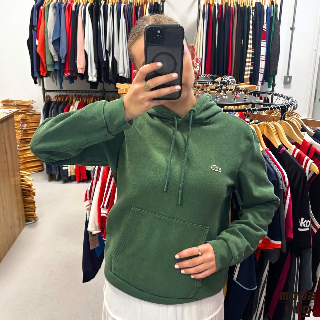 Vintage Y2K Lacoste Hoodie Green Small Retro Unisex