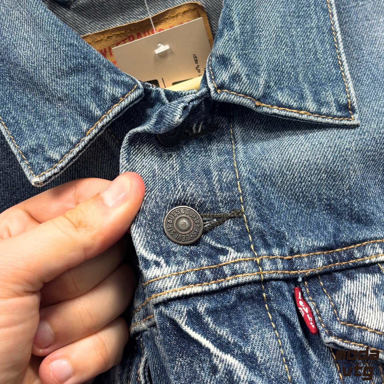 Levis Denim Jacket Blue Small Trucker Vintage Y2K Retro Workwear Unisex