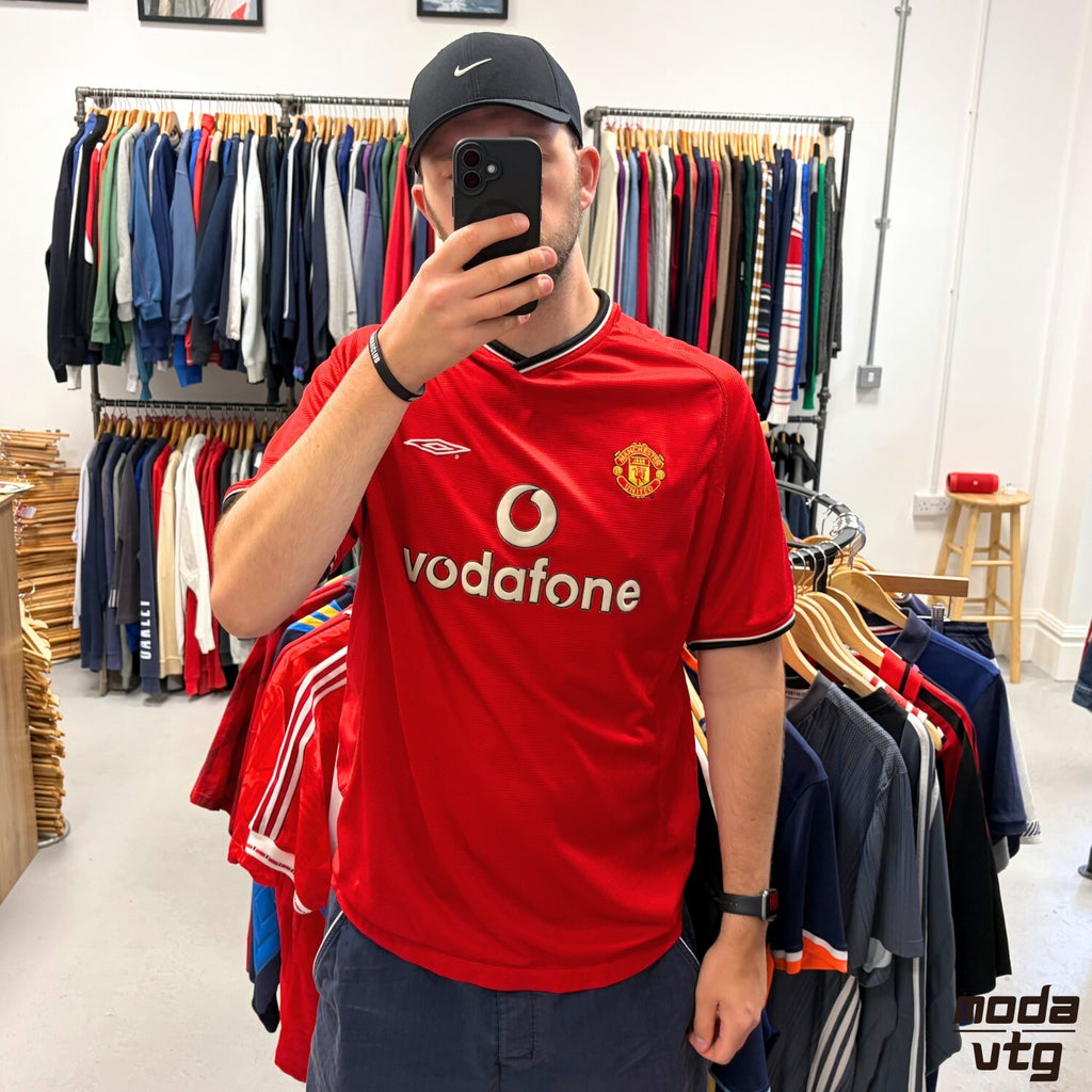 Vintage 2000/02 Manchester United Jersey Red XL Retro Unisex Umbro