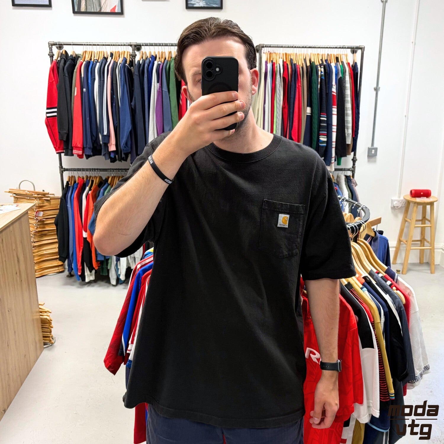 Vintage Y2K Carhartt T-Shirt Black XXL Holiday Summer