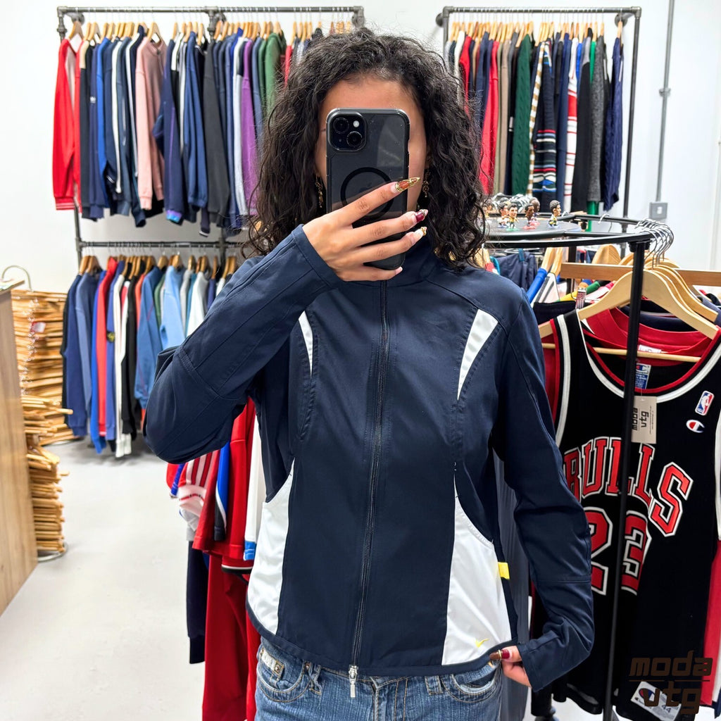 Vintage Y2K Nike Track Jacket Navy Women’s Small Retro