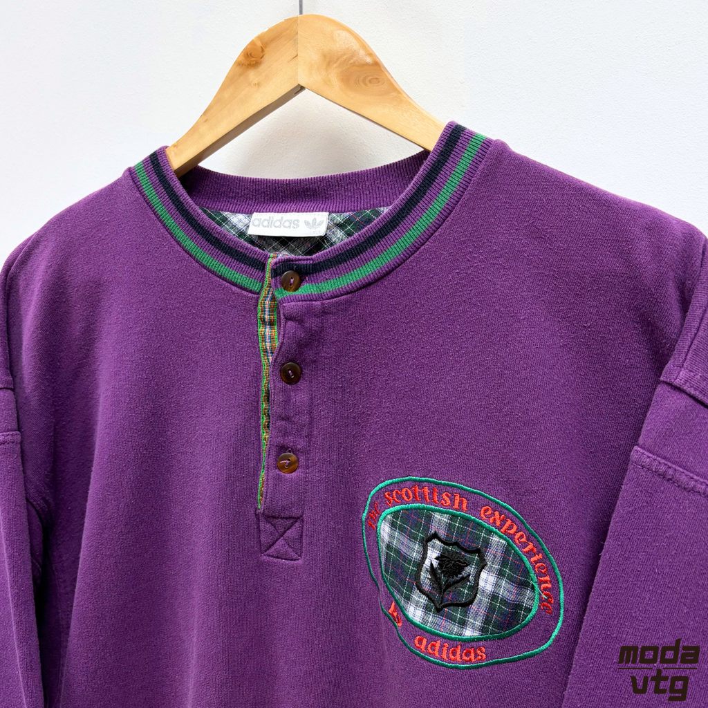 Vintage 90s Adidas Sweatshirt Purple Large Collectors Golf