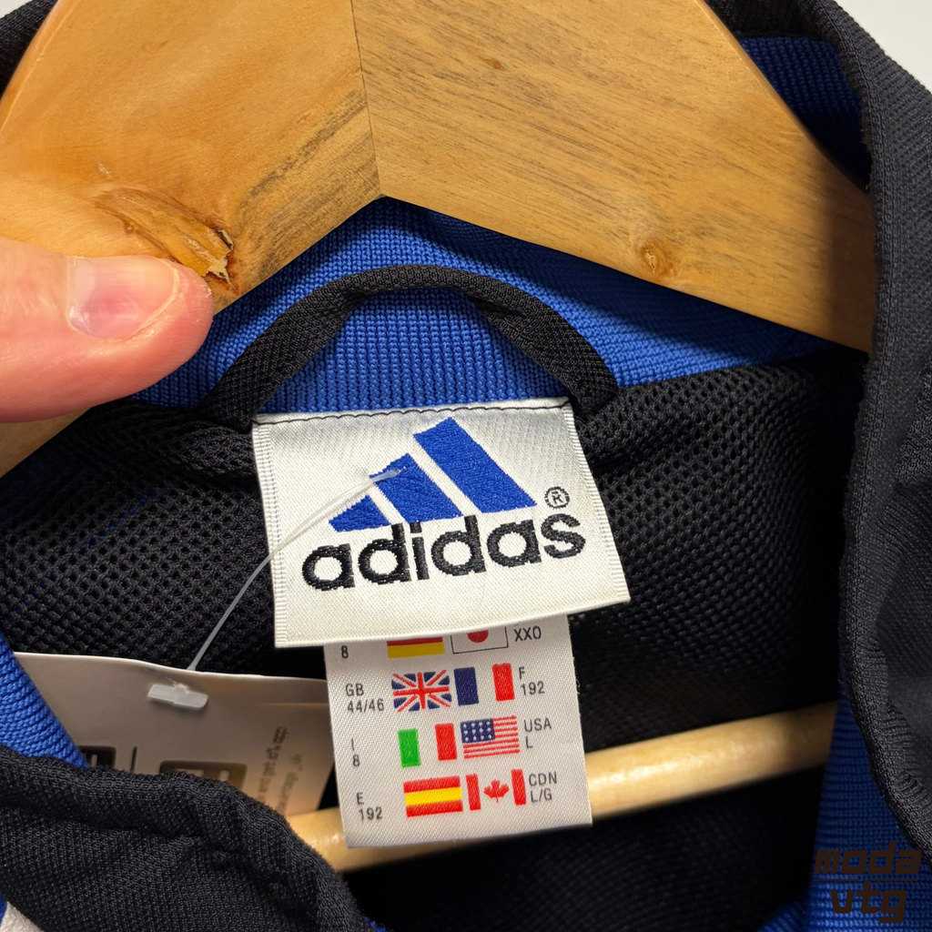 Vintage 90s Adidas Track Jacket Blue XL Retro Unisex Festival