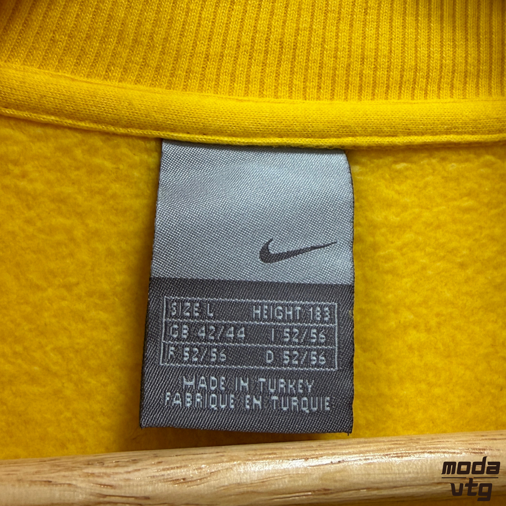 Vintage Y2K Nike Brazil Sweatshirt Yellow Large Retro Unisex