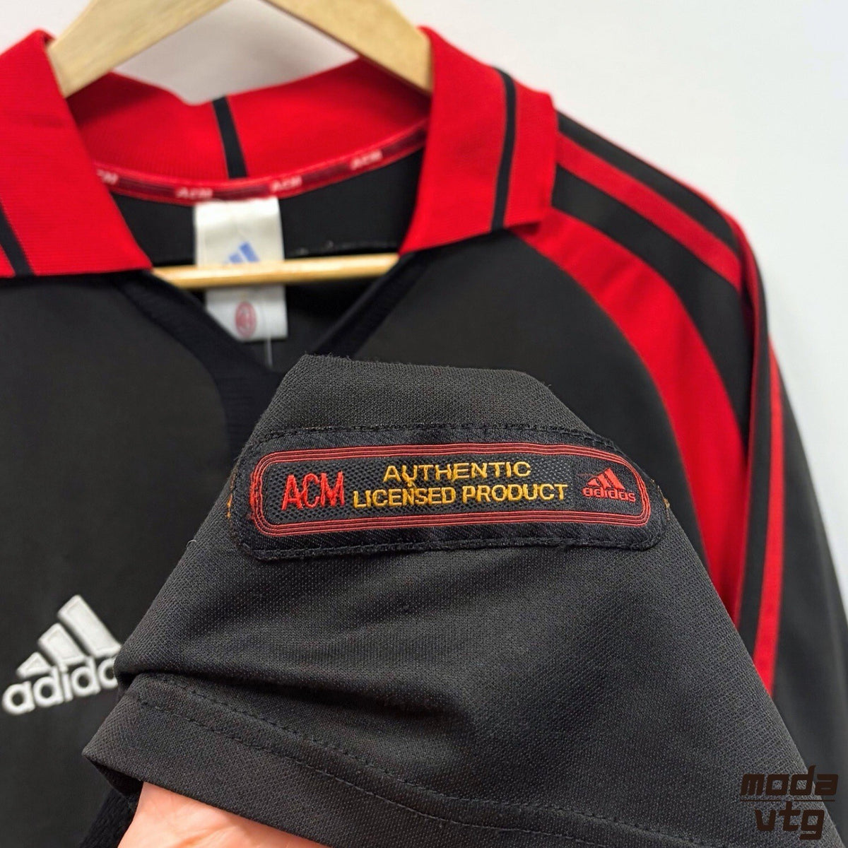 Adidas AC Milan 00/01 Third Shirt Black XL Vintage Retro Football Rossoneri Kit