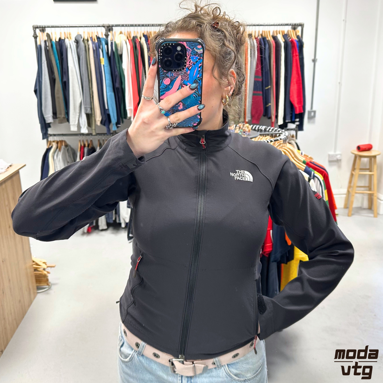Vintage Y2K The North Face Fleece Black Women’s Small Unisex TNF Apex Gorpcore