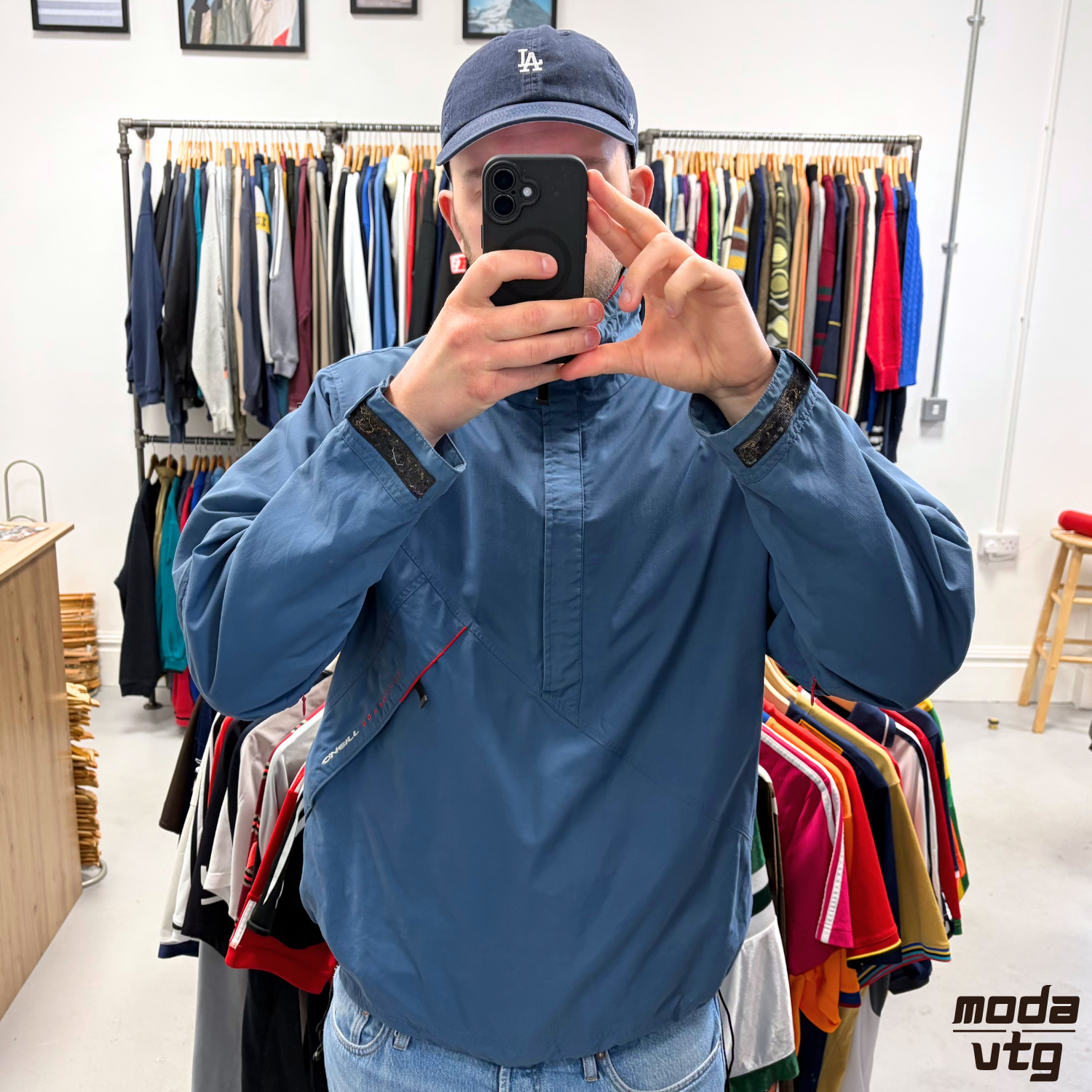 Vintage Y2K O’Neill Jacket Blue Large Unisex Boardcore Retro Quarter Zip
