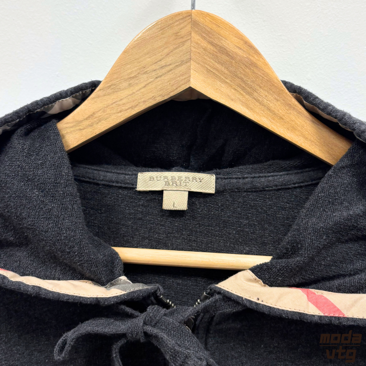 Vintage Y2K Burberry Brit Hoodie Grey Women’s XS Full Zip