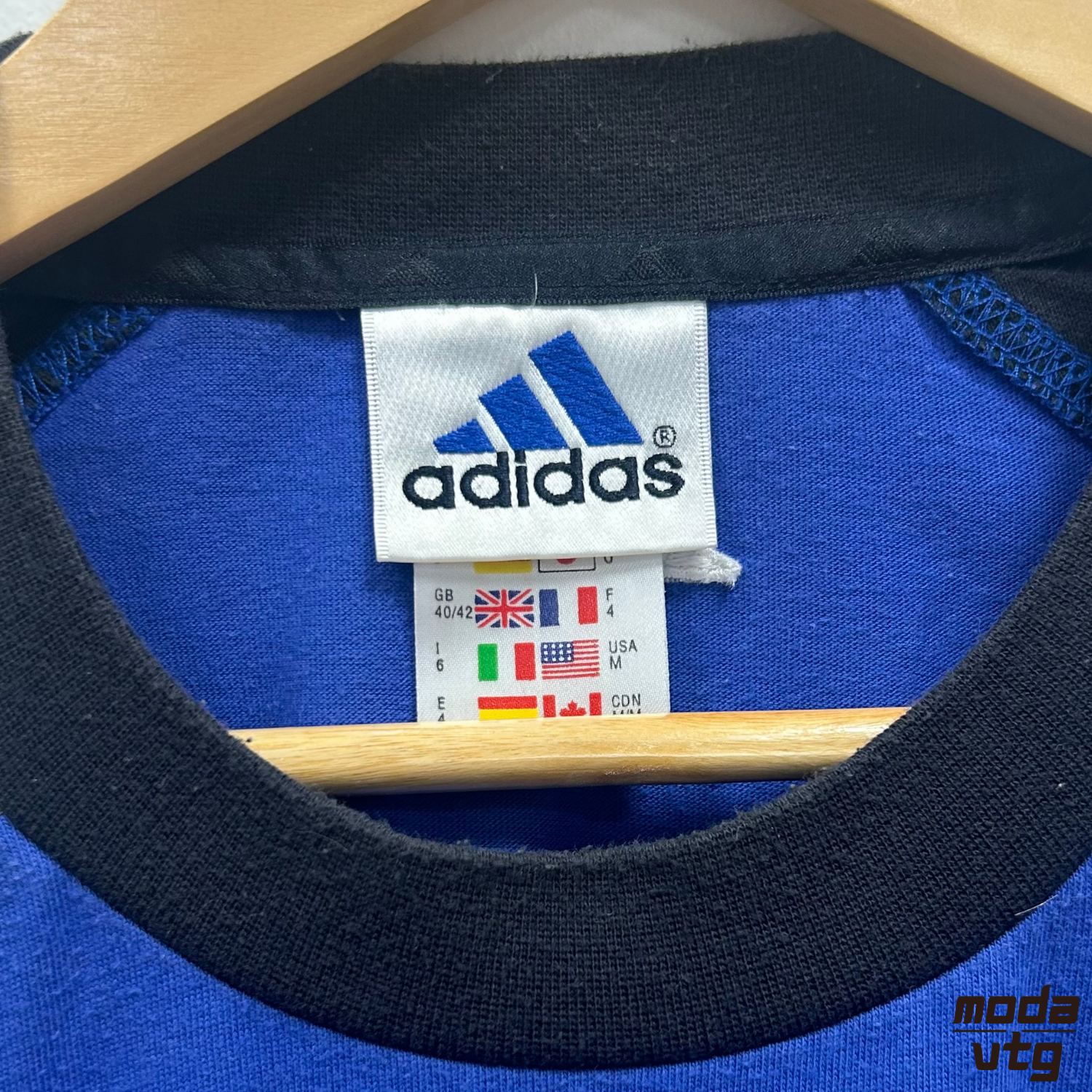 Vintage 90s Adidas T-Shirt Blue Medium Retro Unisex Summer
