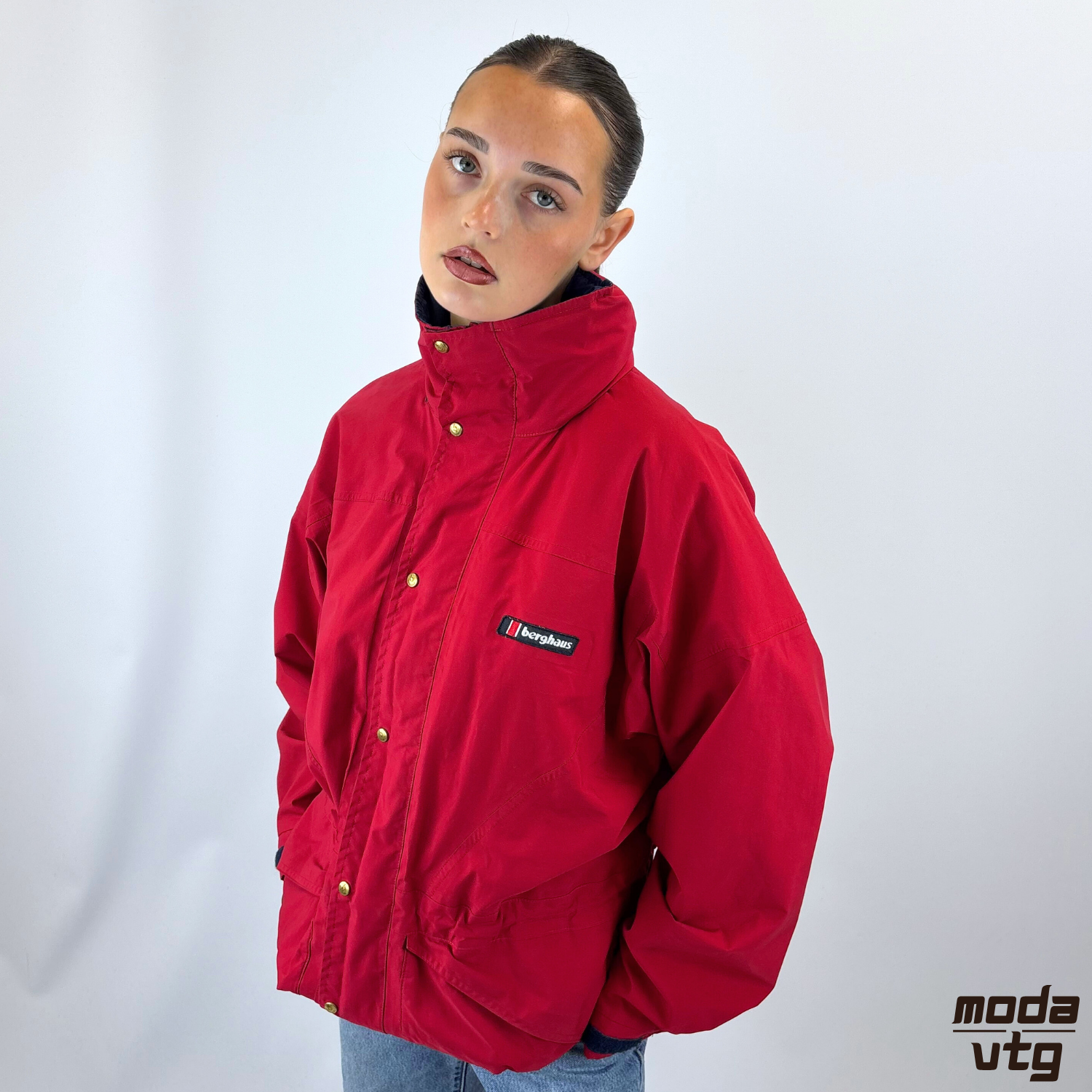 Vintage Y2K Berghaus Raincoat Red Large Goretex Gorpcore