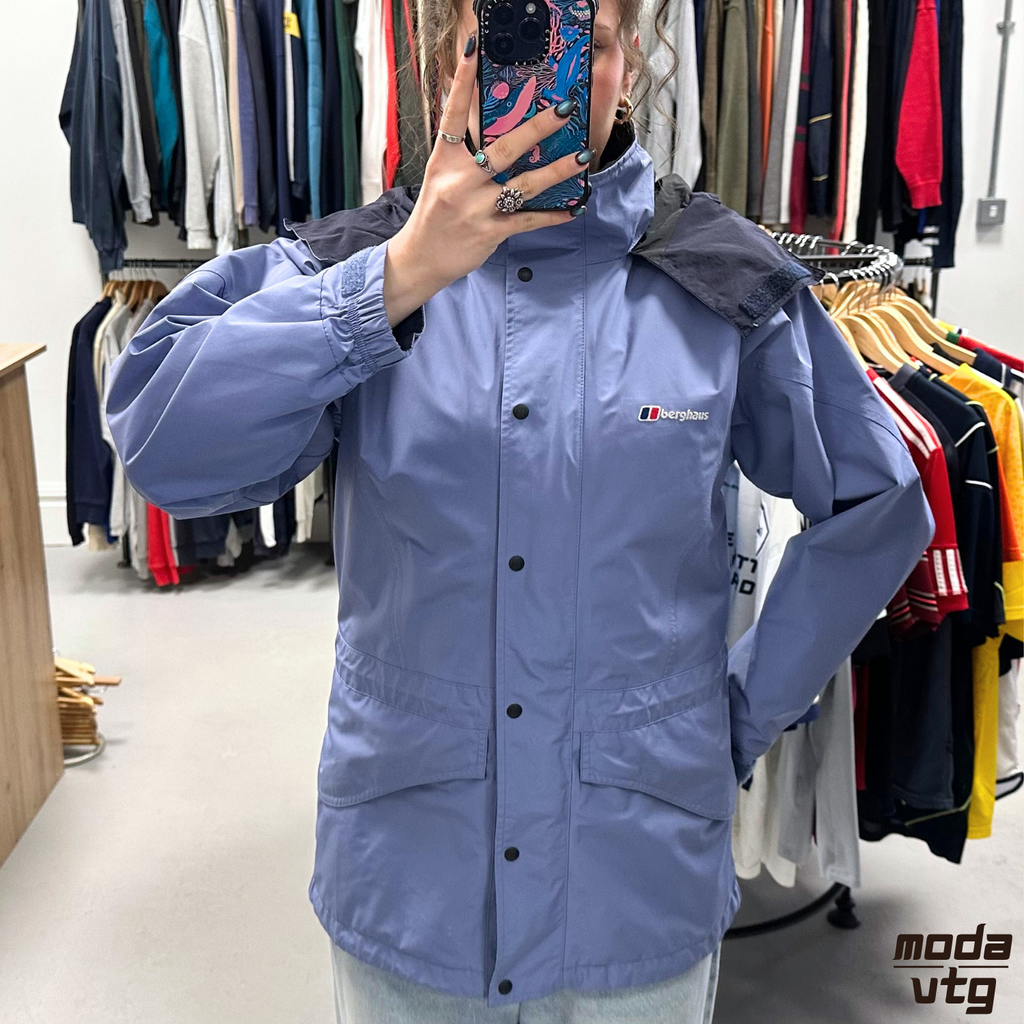 Vintage Y2K Berghaus Raincoat Lilac Women’s Large Goretex Winter Walking