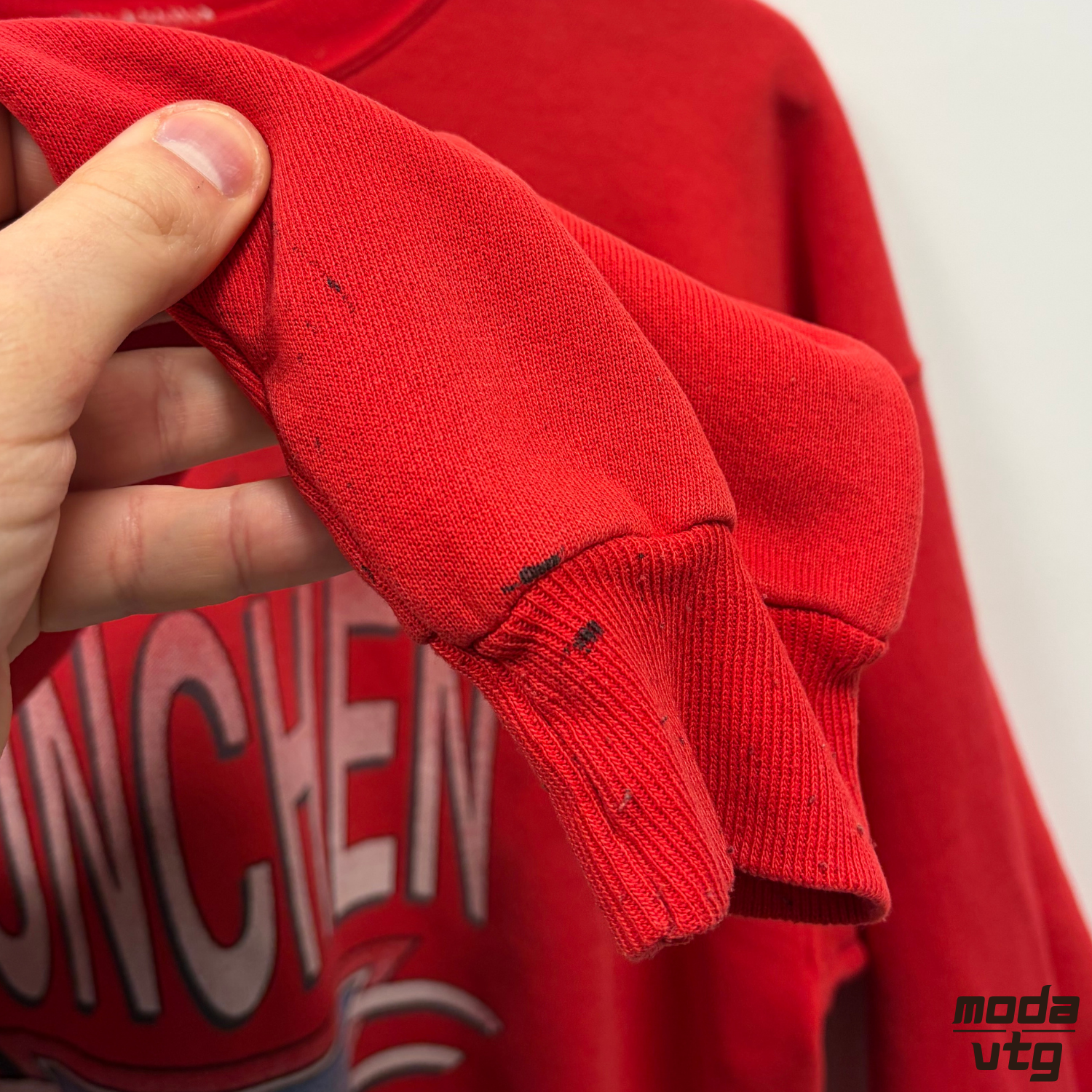 Vintage 90s Bayern Munich Sweatshirt Red Medium Hanes Retro Unisex