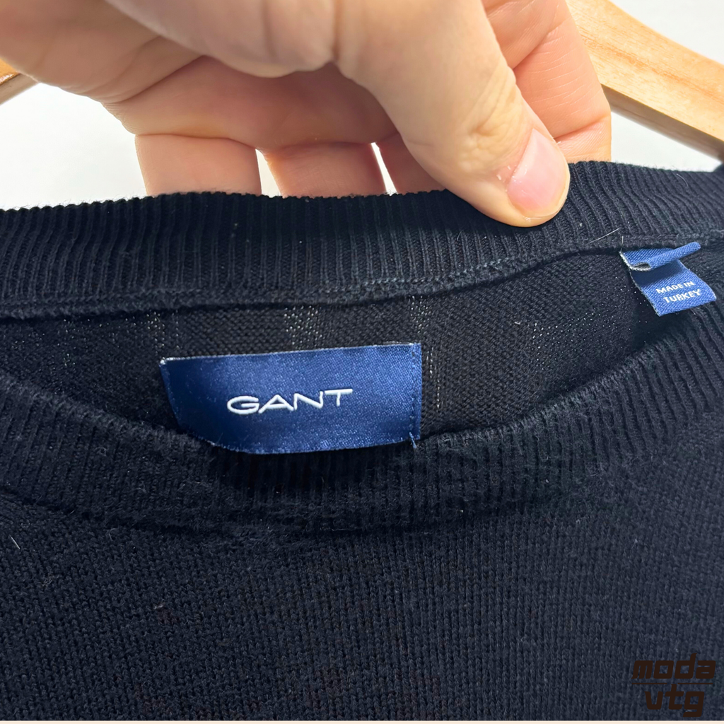 Vintage Y2K GANT Knitted Jumper Black XL