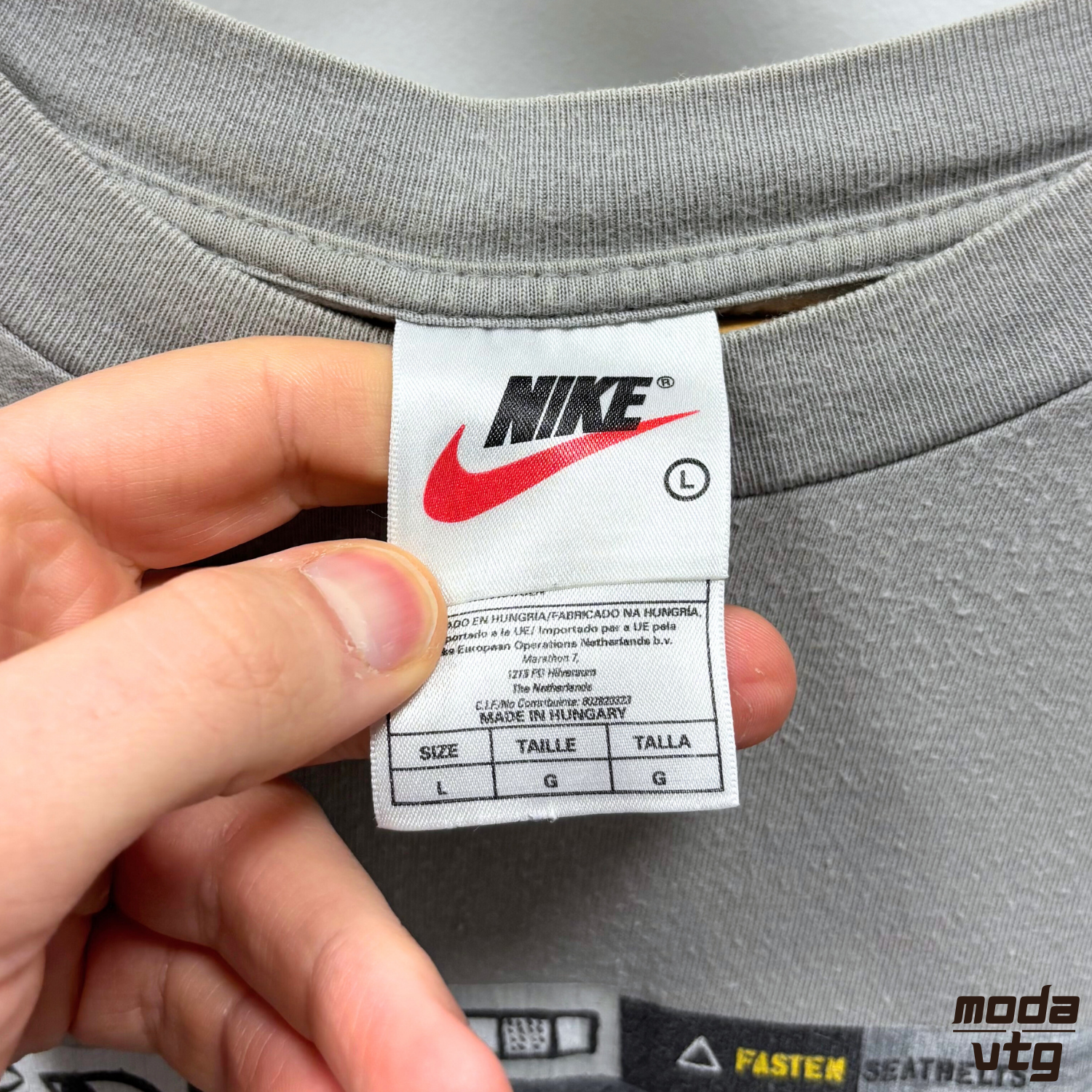 Vintage 90s Nike Challenge Court Grey T-Shirt Large Summer Holiday Graphic