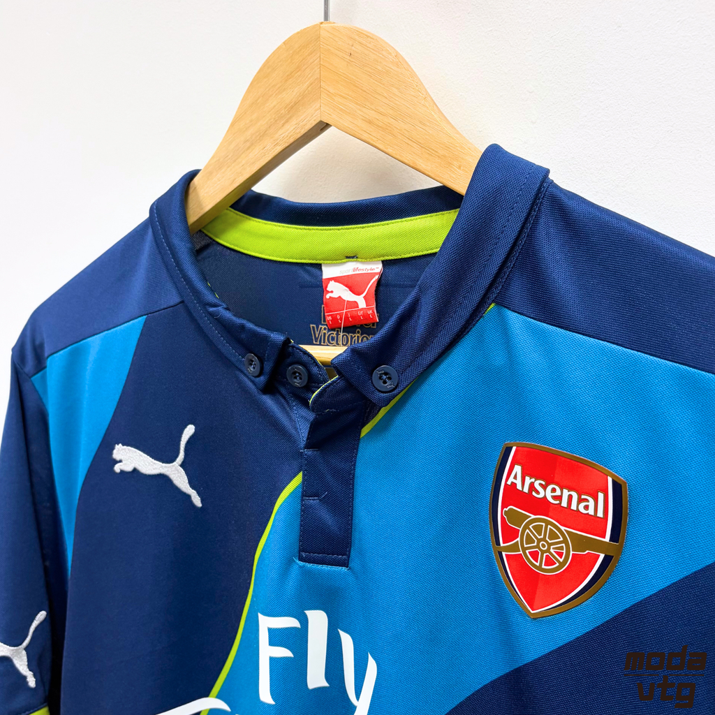 Vintage 2014/15 Arsenal Away Jersey Blue Large