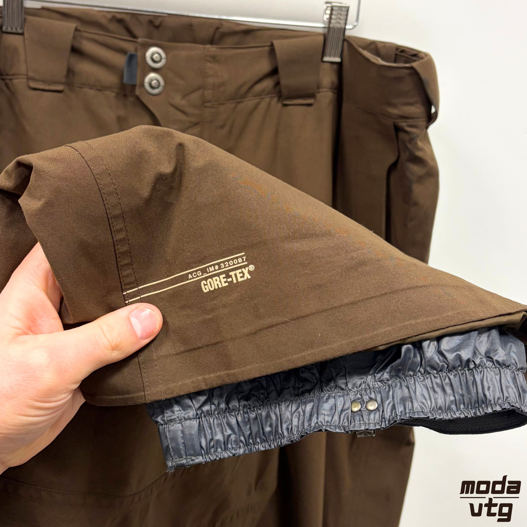 Vintage Y2K Nike ACG Skiing Trousers Brown XL Goretex Retro Snowboarding