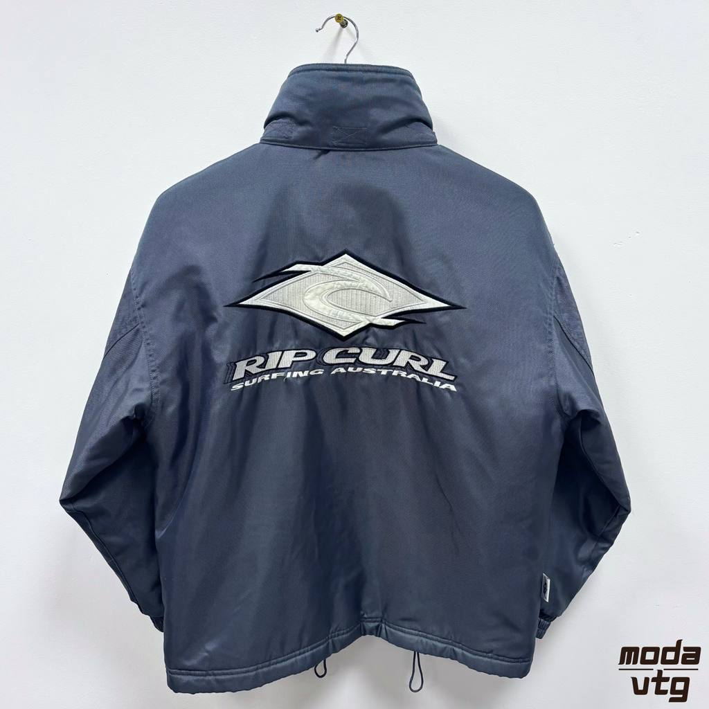 Vintage Y2K Rip Curl Coat Grey Small Winter Retro Unisex