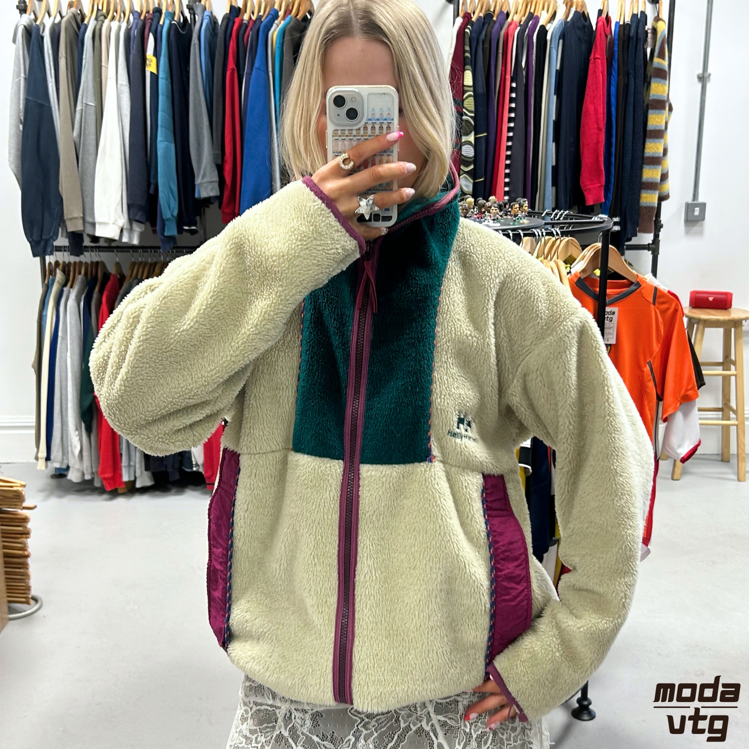 Vintage 90s Helly Hansen Fleece Beige Large Unisex Retro