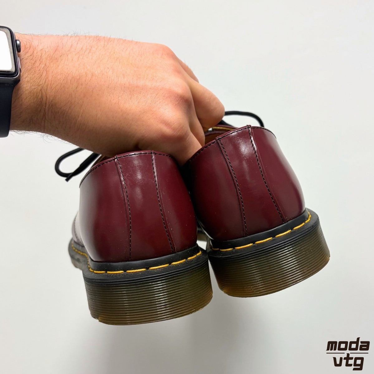 Dr Martens 1461 Shoes Cherry Red UK 10 Smooth Leather 3 Eyelet Oxblood Mod Punk