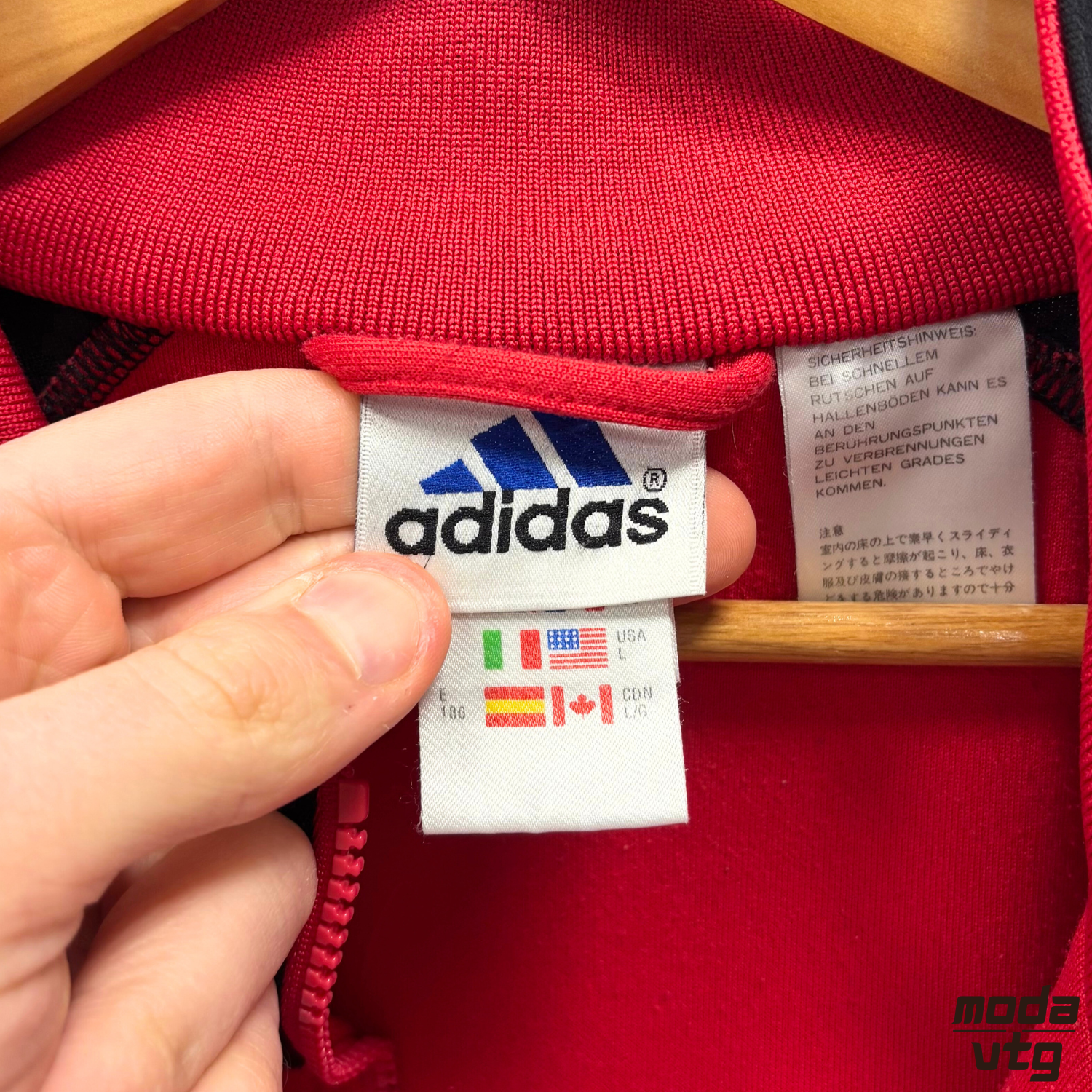 Vintage 90s Bayer 04 Leverkusen Track Jacket Red XL Retro Adidas