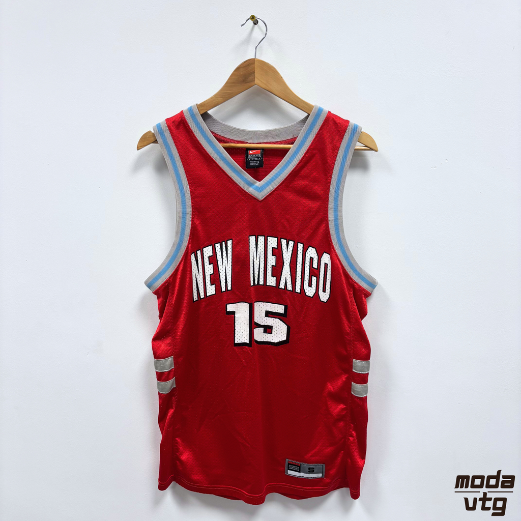 Vintage 90s New Mexico Nike Basketball Jersey Red Medium Made In USA
