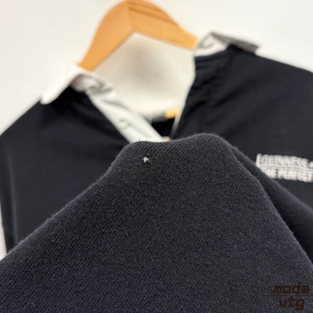 Vintage Y2K Guinness Rugby Polo Black XL Retro