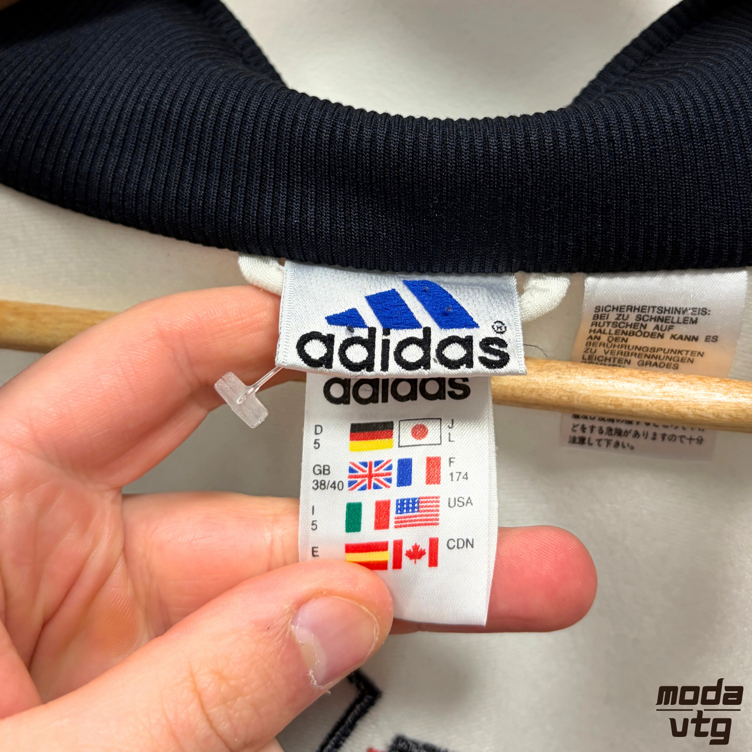 Vintage 90s Adidas Track Jacket White Large Unisex Retro