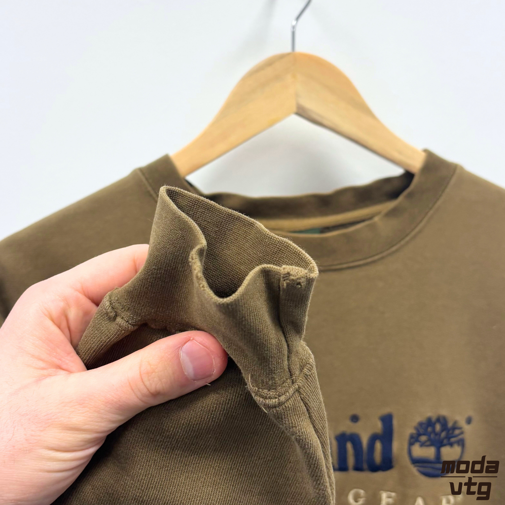 Vintage 90s Timberland Sweatshirt Green Medium Crewneck Retro