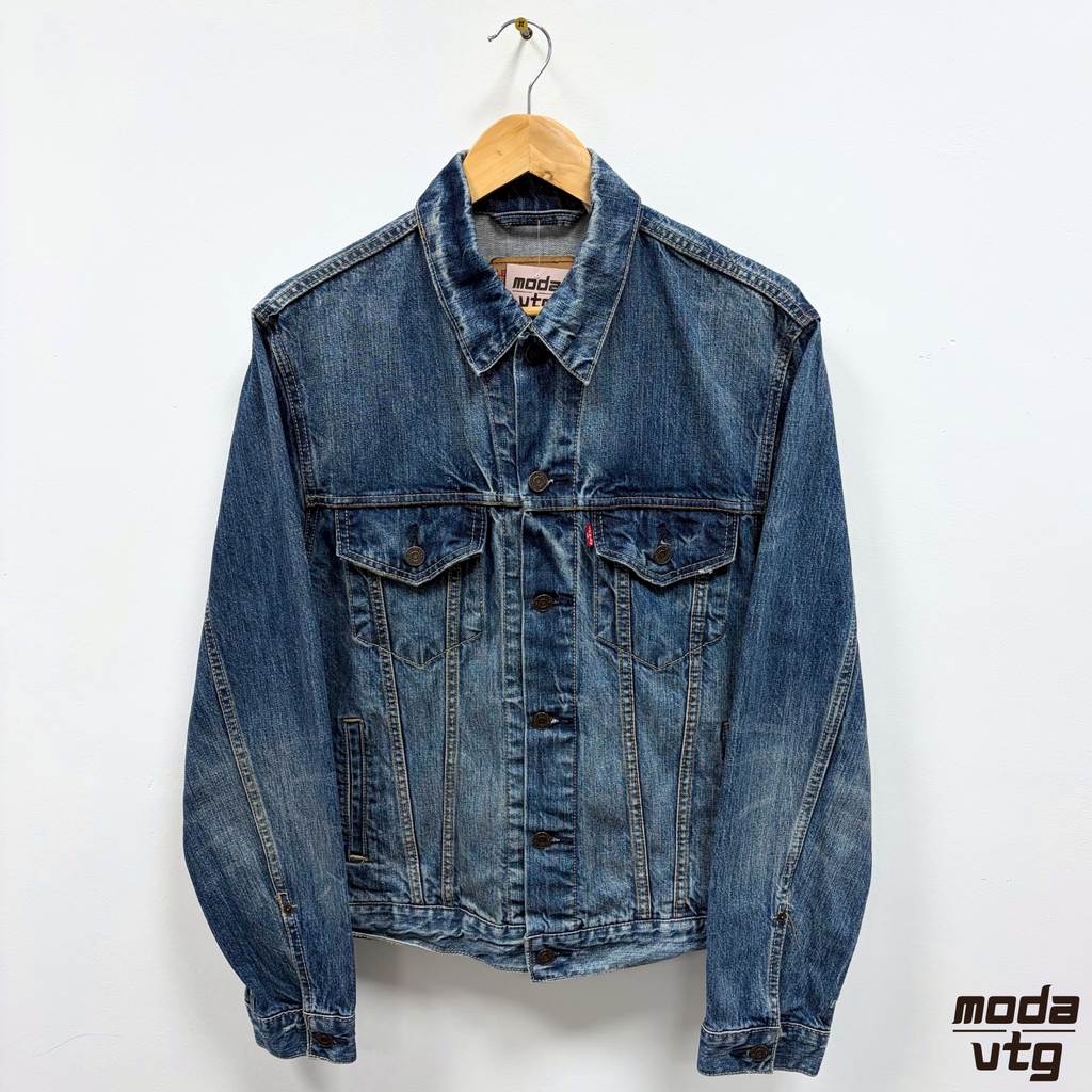 Vintage Y2K Levi’s Denim Jacket Blue Women’s Medium Retro