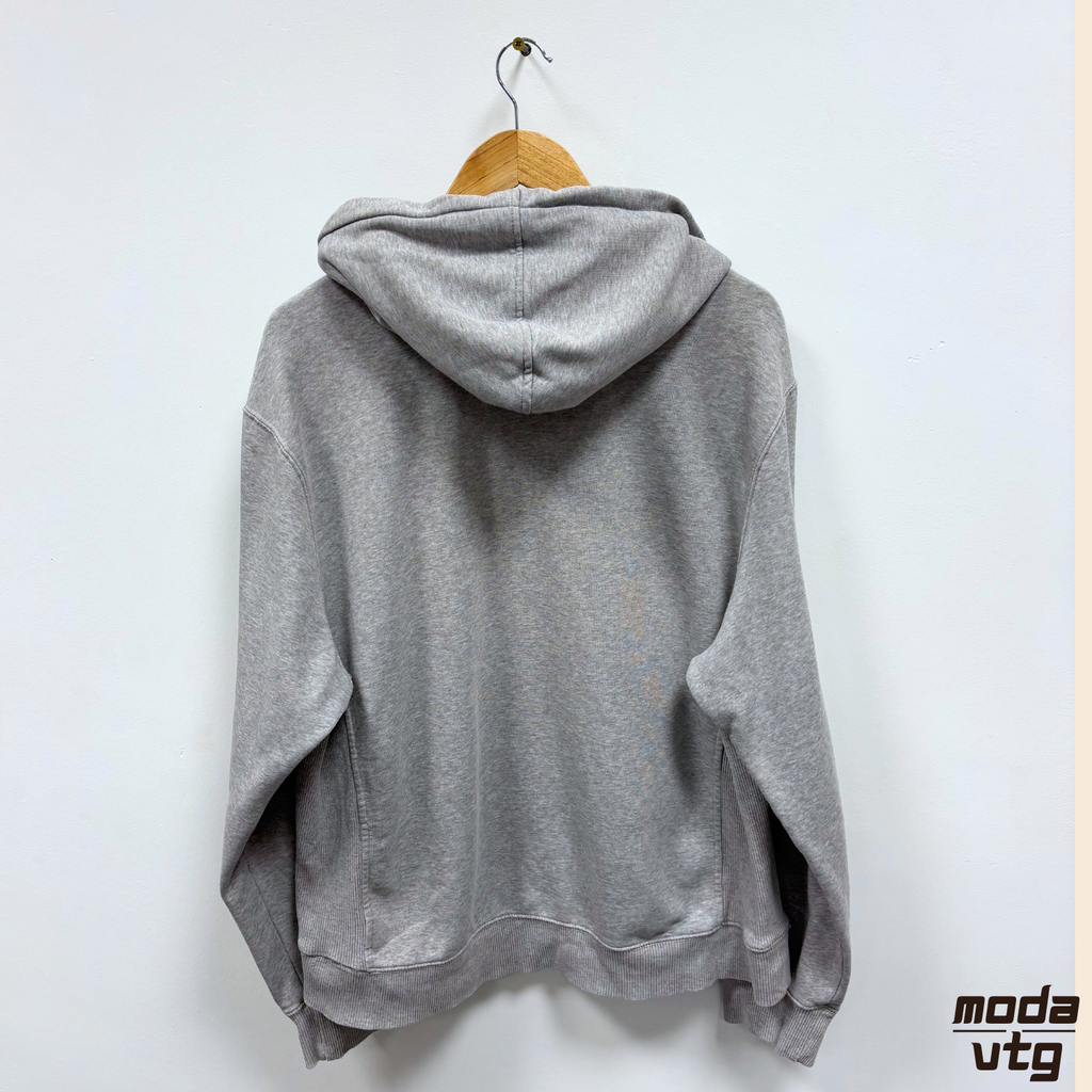 Vintage Y2K Nike Hoodie Grey Large Spell Out Retro