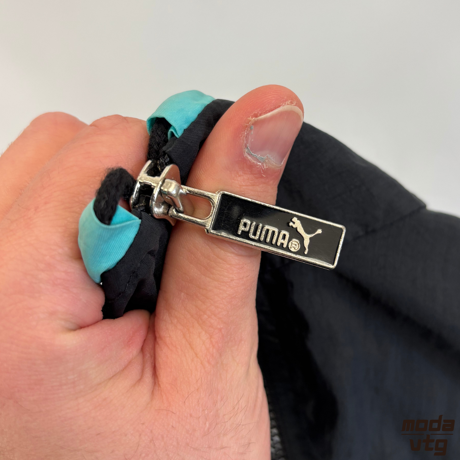 Vintage 90s Puma Track Jacket Black Medium Retro