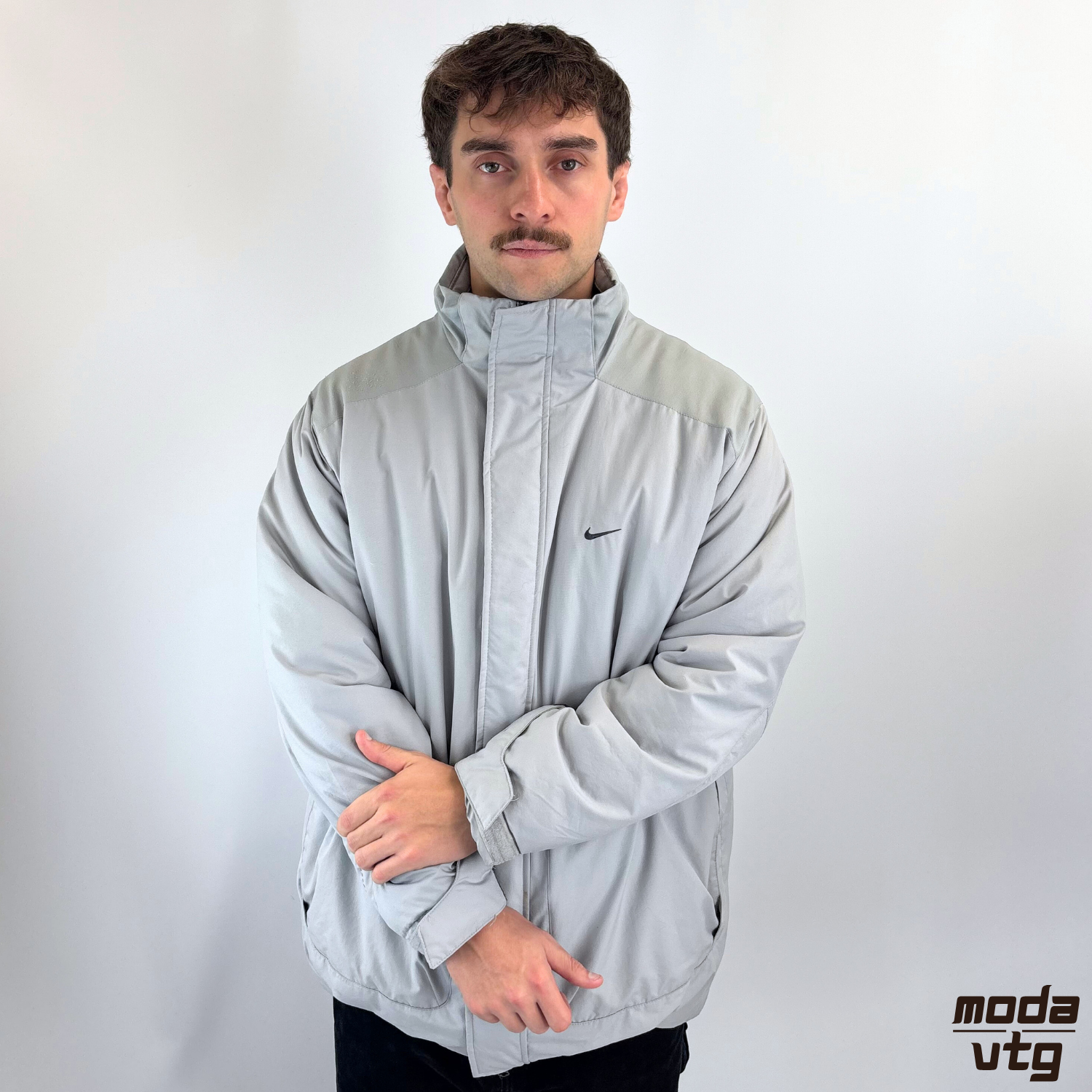 Vintage Y2K Nike Coat Grey XL Winter Puffer