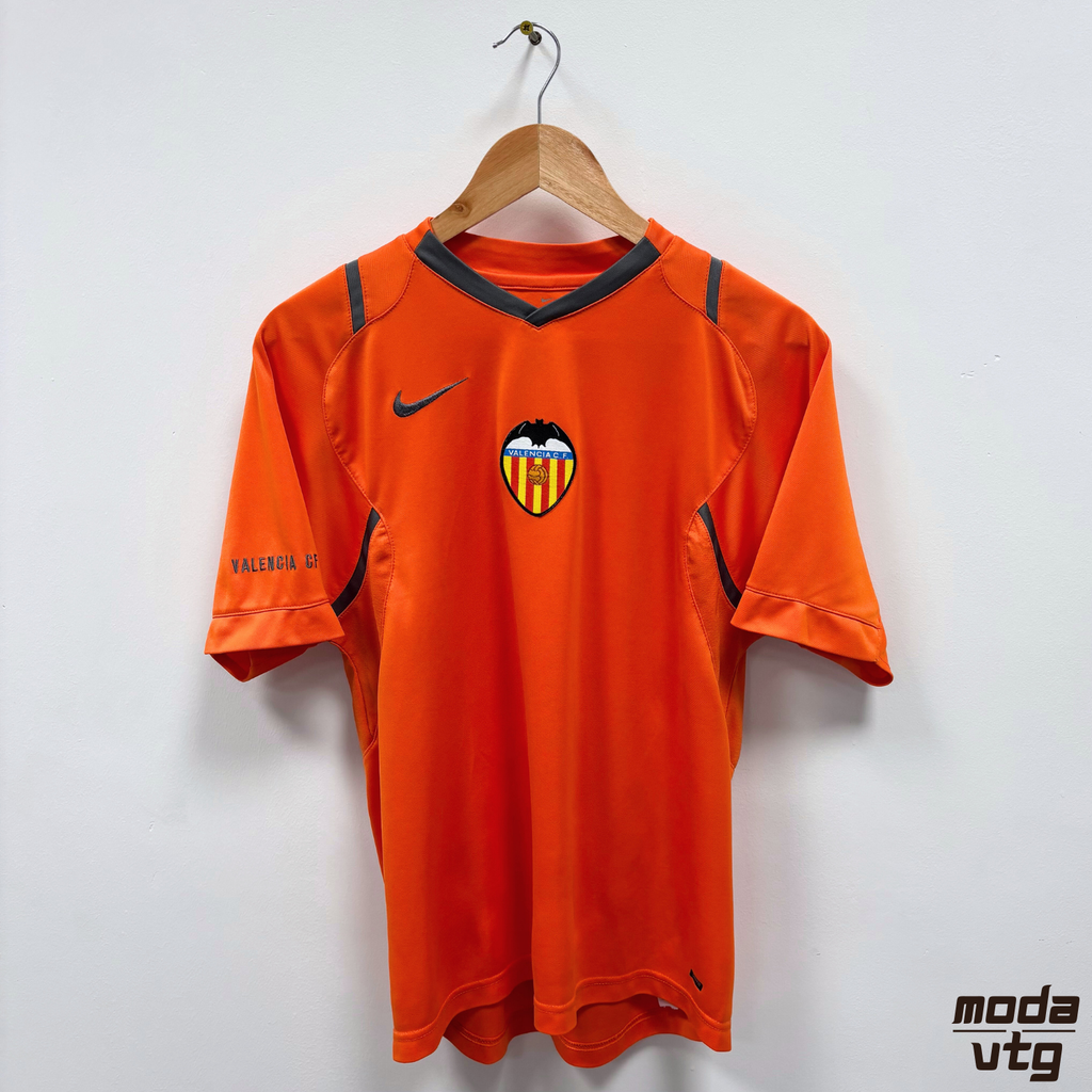 Vintage 2006/07 Valencia CF Jersey Orange Small Nike Training Retro
