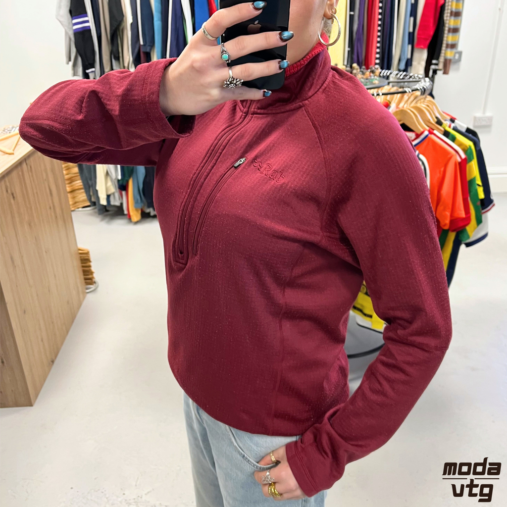 Vintage Y2K RAB Fleece Red Large Quarter Zip Winter Unisex