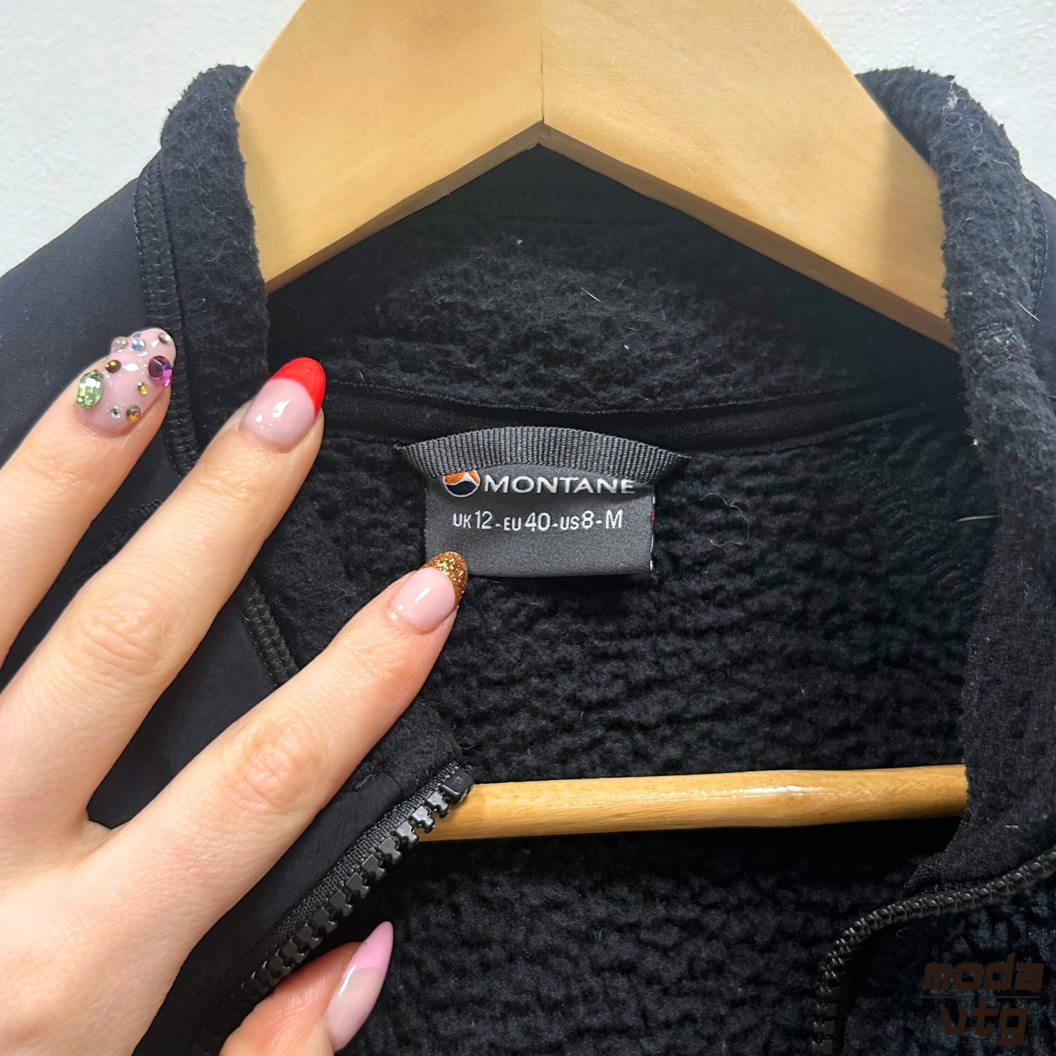 Vintage Y2K Montane Fleece Black Women’s Medium Sherpa Retro Gorpcore