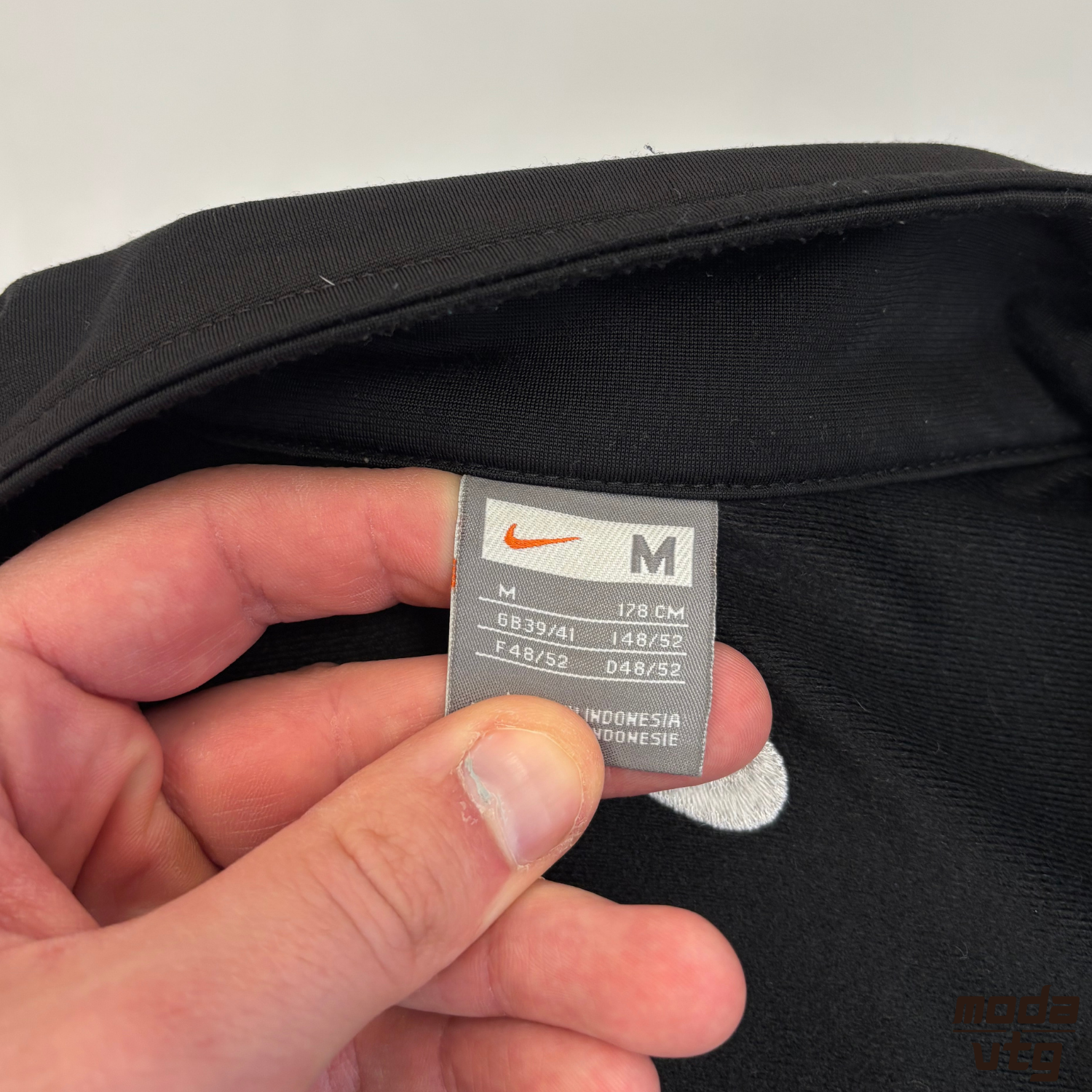 Vintage Y2K Nike Track Jacket Black Medium T90 Total 90 Retro